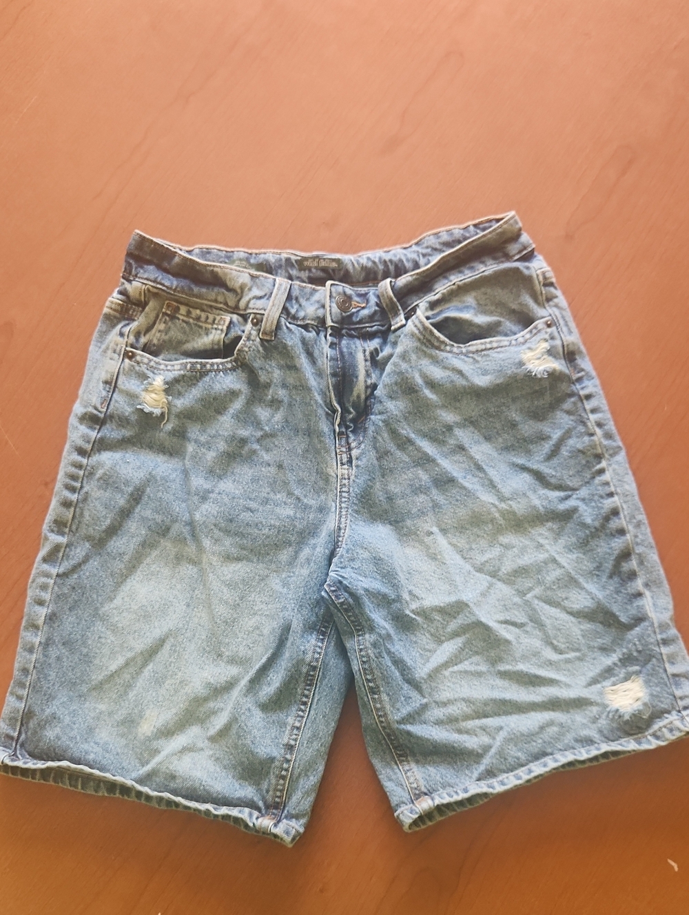 wild fable Light Blue Distressed Denim Shorts